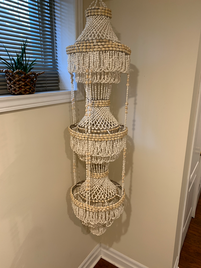 Vintage 1960s - 1970s Puka Shell Chandelier, View more