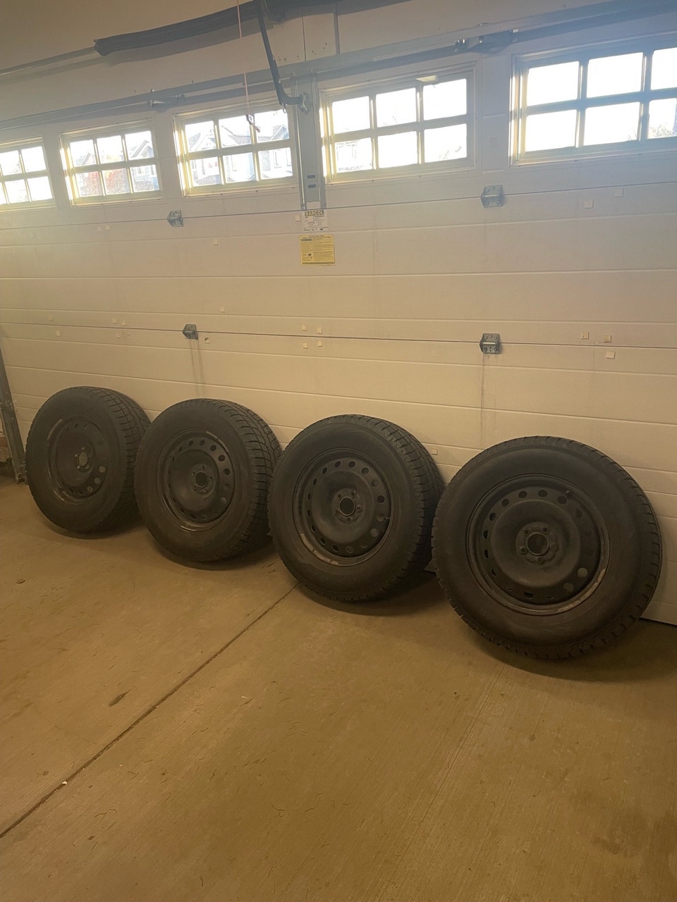 Set of 4 Snow Tires on Steel Rims | Tires & Rims | Strathcona County ...