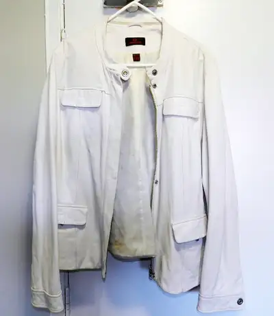 White 100% Genuine Leather 2 XL Danier Jacket for Women, View more