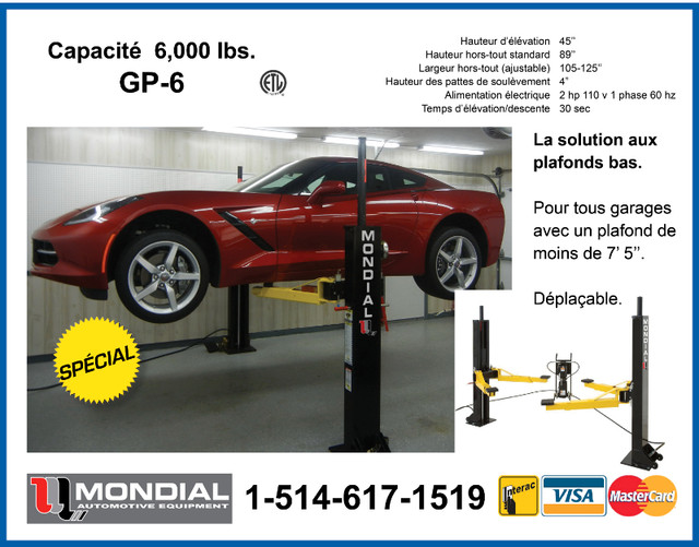Lift auto GP6 lift automobile verin auto - car lift NEUF Pont dans Autre  à Ville de Montréal
