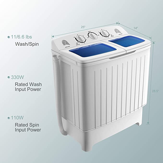 COSTWAY Portable Washing Machine for Apartments and Dorms Washers