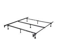 7-Leg Adjustable Metal Bed Frame with free IKEA headboard