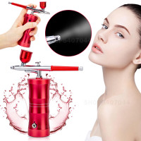 Cordless 0.3mm Mini Air Compressor Kit Air-Brush Paint Spray Gun