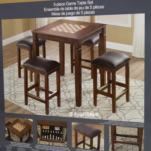 Well Universal 5 Piece Game Table Set in Dining Tables & Sets in Trenton