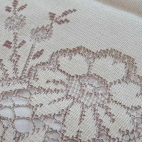  Vintage French Rectangle Lace Tablecloth 