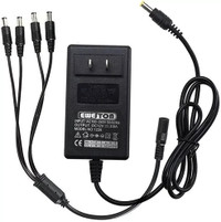 AC to DC 12V 3A Power Supply Adapter with 4 Way Splitter Cable