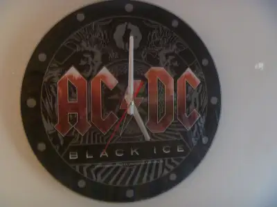 AC/DC Black Ice Glass Wall Clock, View more