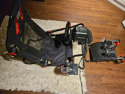 Selling a mint Thrustmaster T248 Wheel for PS5/PC and comes with T-3PM pedals and also included is s...