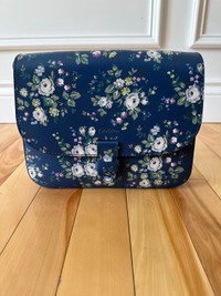 Cath Kidston Spring Navy Leather Purse Bag Like New