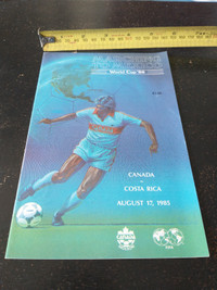 1985 Canada vs Costa Rica program '86 World Cup qualifying match