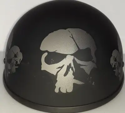 WEST COAST LEATHER BEANIE SKULL MOTORCYCLE HALF HELMET USED LIKE NEW One of the smallest and lightes...