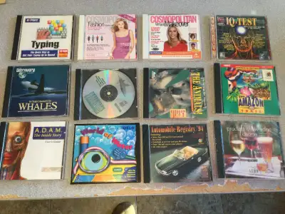 Computer CD-rom GAMES and PROGRAMS Typing, Cosmopolitan, IQ test, View more