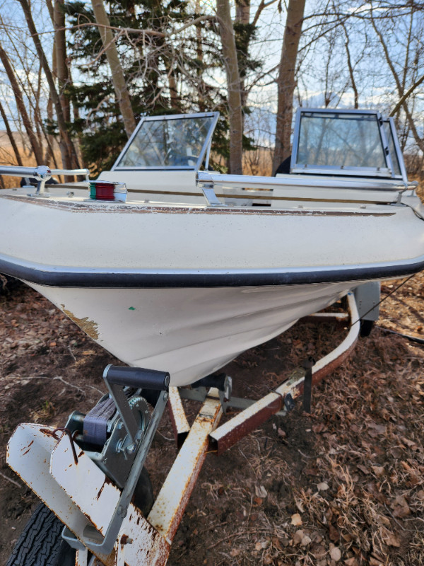 Boat, Motor, and Trailer $3000 in Powerboats & Motorboats in Moose Jaw