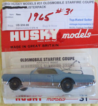1965 Corgi  Husky #31 Blue Oldsmobile Starfire Coupe Blisterpack