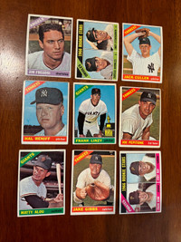 1966 Topps baseball cards lot of 251 - no doubles 