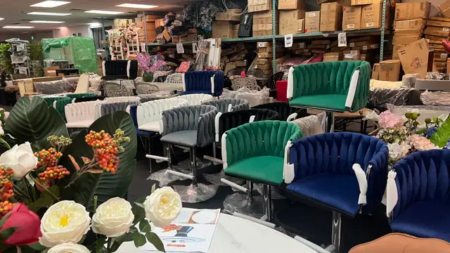 Beautiful modern velvet Bar chair and dining chair Chrome legs in Chairs & Recliners in Markham / York Region - Image 2