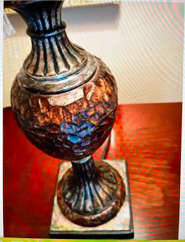 PAIR OF MATCHING ORNATE TABLE LAMPS - 3 FEET TALL + TASSELS63611956924547123