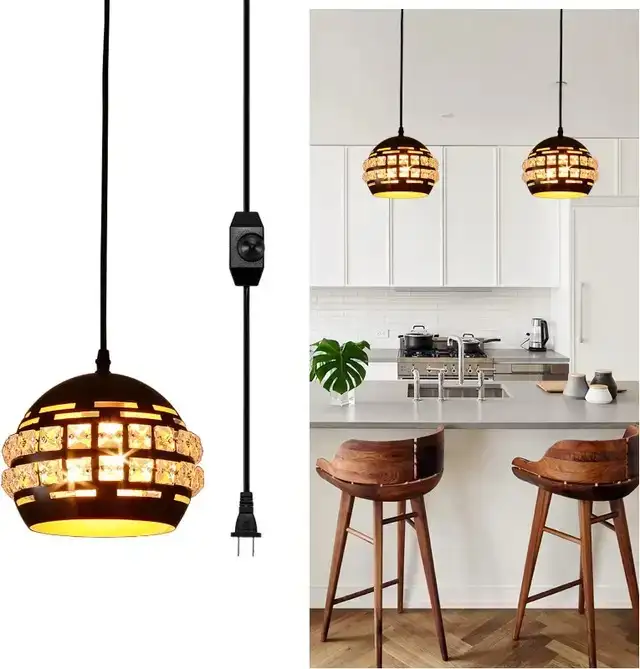 NEW Vintage Pendant Light w ON/Off Switch Cord/Plug in Indoor Lighting & Fans in Markham / York Region - Image 2