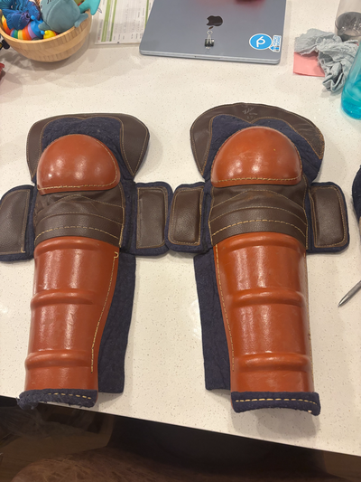 1940s Hockey Shin Guards made by Holden's in Ottawa , Adult Size, View more