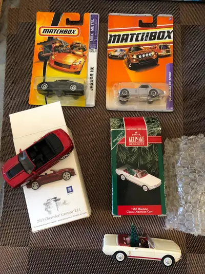Two Matchbox cars still in original package Jaguar XK $10. ‘54 Jaguar XK. 120SE. $10 Two Hallmark ke...