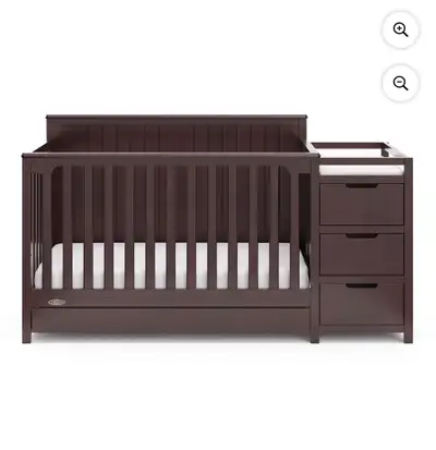 Graco Hadley 5‑in‑1 Convertible Crib with Drawers & Mattress, View more