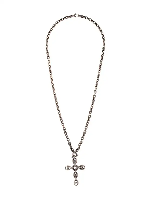 GUCCI Antique Marina Cross Pendant Necklace62863267876609121