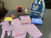 Backpack for Maplelea doll and matching PJ set