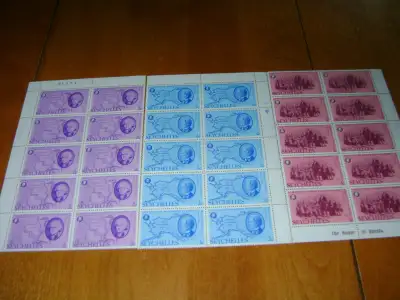 10 STAMPS 1867 ALASKA PURCHASE MAP STAMPS 10 STAMPS LOUISIANA PURCHASE 10 STAMPS INAUGURATION OF GEO...