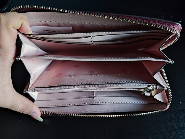 Kate Spade Wallet Maroon and Pink  in Women's - Bags & Wallets in Red Deer - Image 3