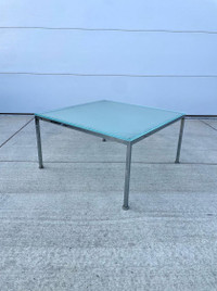 Court Noxon 2933 Mid Century Glass and Steel Coffee Table