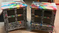 End Tables Artist Painted