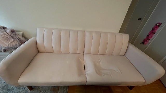 beautiful pink futon- sofa bed in Couches & Futons in City of Toronto