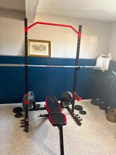 Squat Rack Set Up With 250 lbs, View more