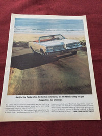 Vtg 1964 Pontiac Tempest Convertible Original Ad