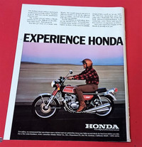 ANNONCE MOTO - 1973 HONDA 350 4 MOTORCYCLE ORIG.VINTAGE AD