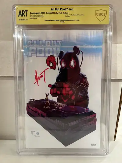 Slab is in beautiful shape. Comic is 9.8 condition in my opinion. Comics Elite DJ Pooh Variant Cover...