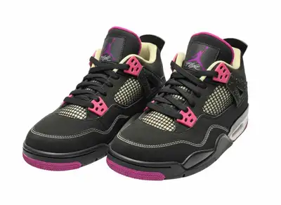 RARE 2014 Jordan 4 "Fuchsia Flash" Black/Pink Splatter (6.5), View more