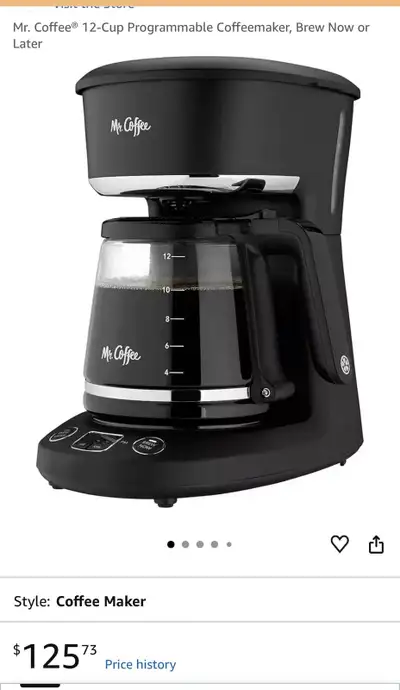 Mr. Coffee 12-Cup Programmable Coffeemaker, View more