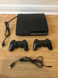 Sony PS3 PlayStation CECH-2001B and Controllers CECH ZC2U