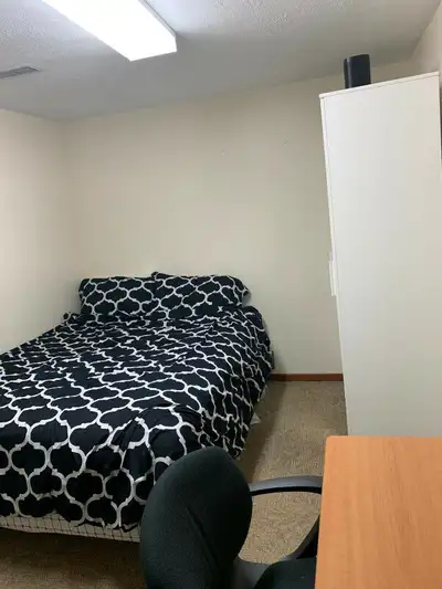 1. No sharing, no discount 2. Room is furnished in basement 3. Basement has 1 more male tenants so k...