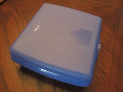 Sandwich Keeper,  Blue Square Locking Container, TUPPERWARE, View more