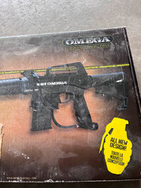 Omega semi-automatic paintball marker with face mask