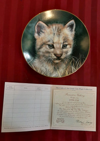 BNIB 8"  Lynx Cub Collector Plate