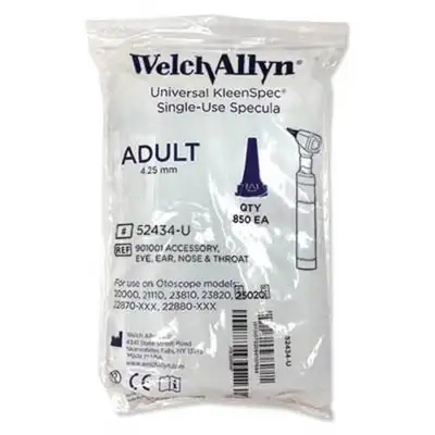Welch Allyn 52434-U KleenSpec Single-Use Otoscope Specula 4.25MM, View more
