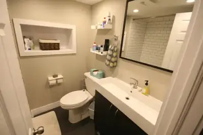 Fully furnished bachelor condo. Comfortable and cozy, beautifully furnished condo with laundry, dish...