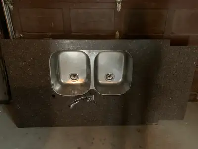 Quartz countertop | Kitchen sink | Kitchen faucet, View more