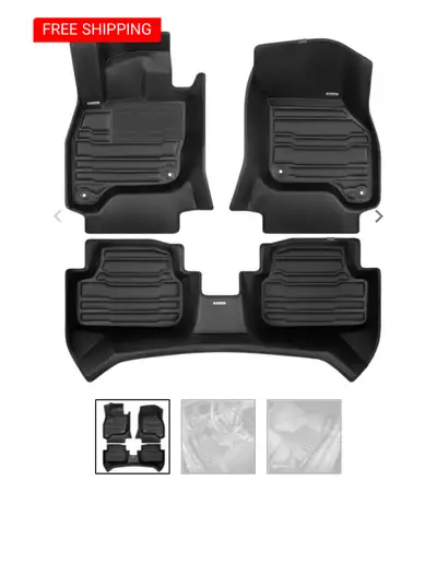 2 front and one long double back floor mats , with all clips .