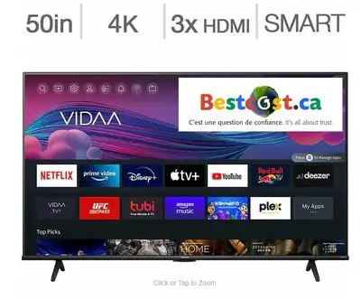 Télévision LED 50'' 50A6KV 4K UHD  Smart TV WI-FI VIDAA Hisense, View more