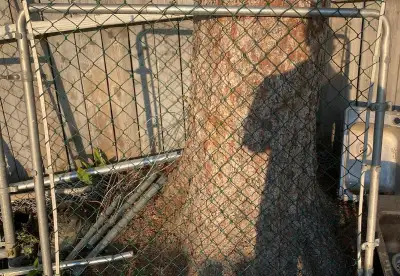 4 foot wide gate with green chain link, View more