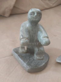 Authentic inuit carvings signed 